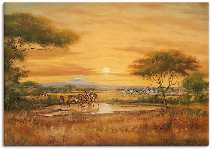 Artland Wandbild »Afrikanische Steppe« Wildtiere 1 Stk. tlg. als Alubild, O günstig online kaufen