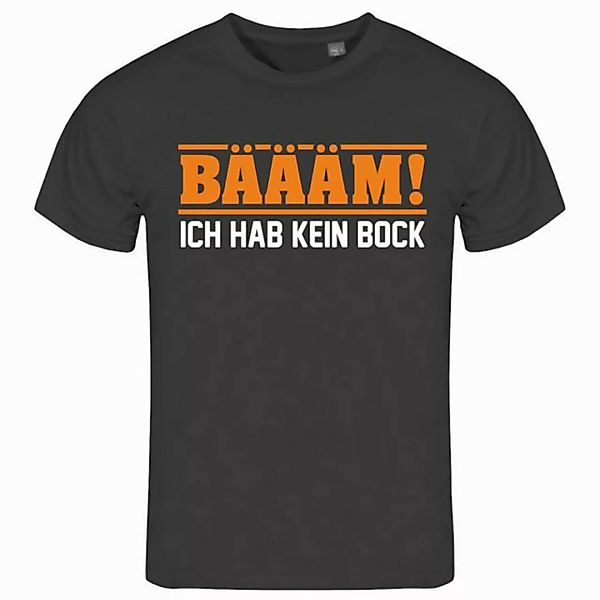 deinshirt Print-Shirt Herren T-Shirt BÄÄÄM Ich hab kein bock mehr ORANGE Fu günstig online kaufen