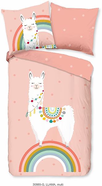 good morning Kinderbettwäsche »Llamaa«, Baumwolle, 135x200, Reißverschluss, günstig online kaufen