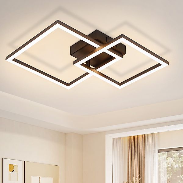 ZMH LED Deckenleuchte Wohnzimmer - Quadratisch günstig online kaufen