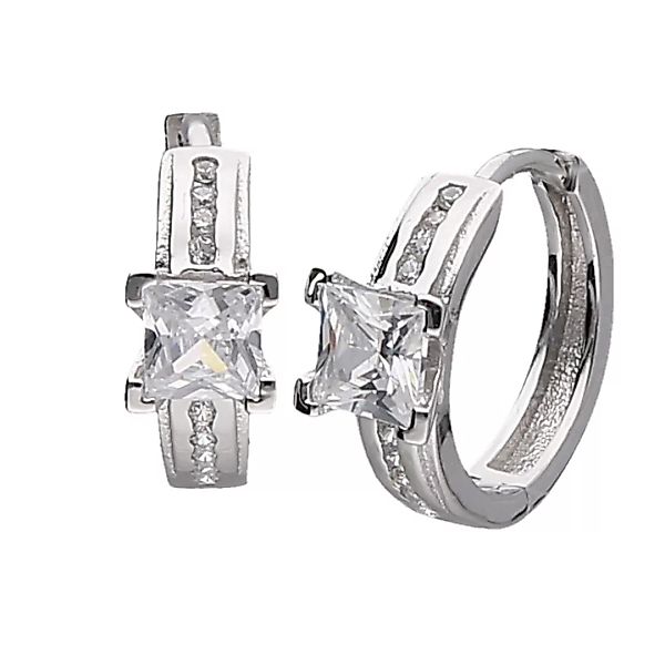 Smart Jewel Paar Creolen "mit Zirkonia Steinen, Silber 925" günstig online kaufen