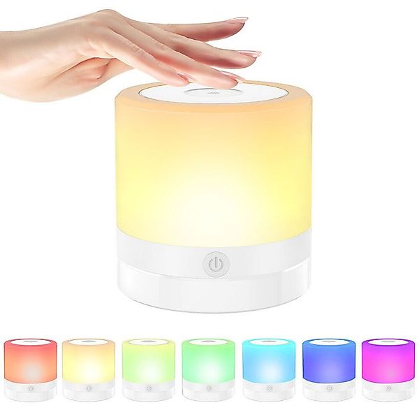 PRIISF LED Tischleuchte RGB Nachttischlampe Touch günstig online kaufen