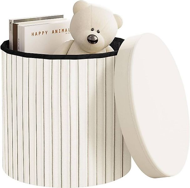 Woltu Sitzhocker (1 St), mit Deckel Stauraum, faltbar gepolstert, Velvet günstig online kaufen