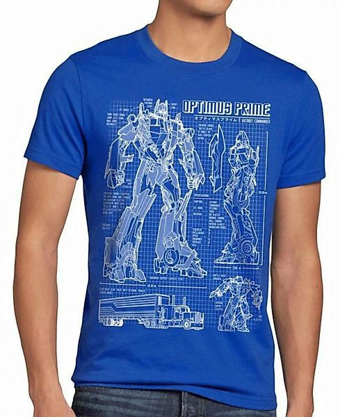 style3 Print-Shirt Herren T-Shirt Optimus Prime blaupause autobot günstig online kaufen