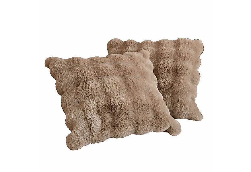 Mirabeau Kissenhülle Kissenhülle 2er Set Zalina taupe günstig online kaufen