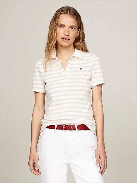 Tommy Hilfiger Poloshirt 1985 SLIM PIQUE STRIPE POLO SS mit gestickter Tomm günstig online kaufen