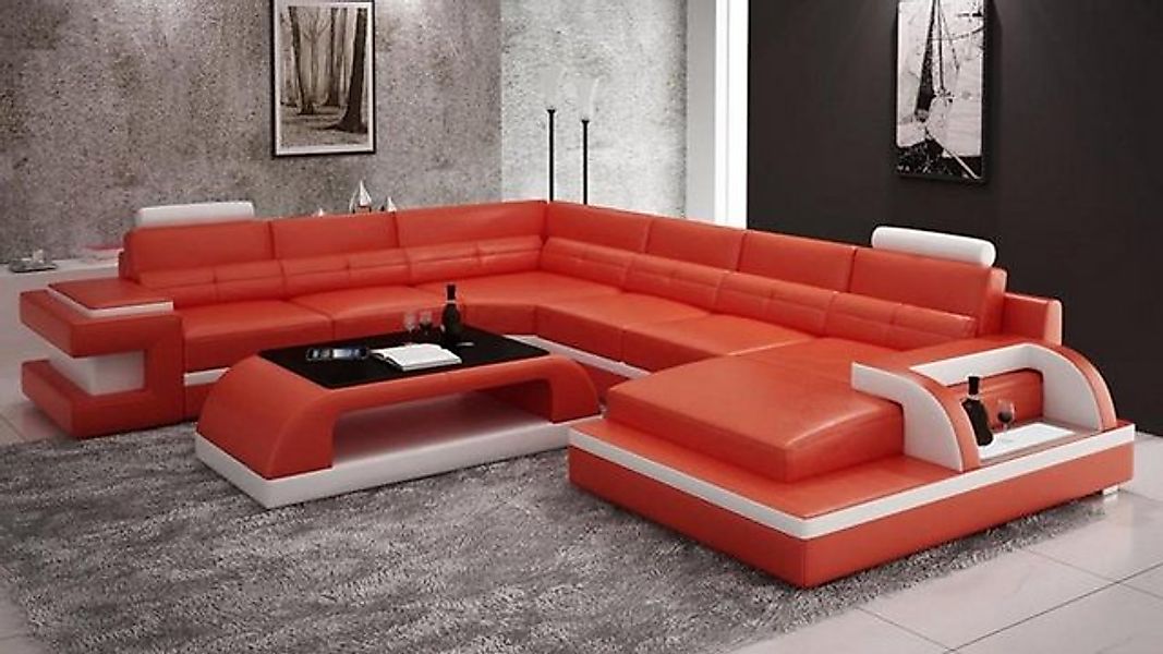JVmoebel Ecksofa ecksofa couch sofa led wohnlandschaft polster garnitur usb günstig online kaufen