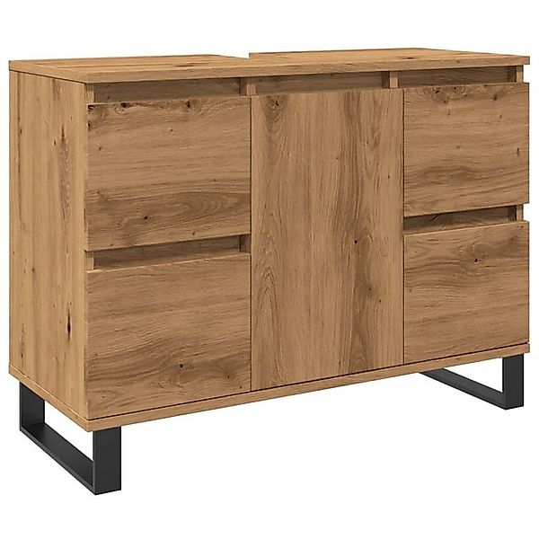 vidaXL Badezimmerspiegelschrank Waschbeckenunterschrank Artisan-Eiche 80x33 günstig online kaufen