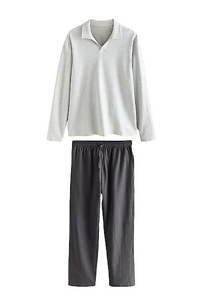 Next Pyjama Schlafanzug mit Sweatshirt mit Streifen (2 tlg) günstig online kaufen