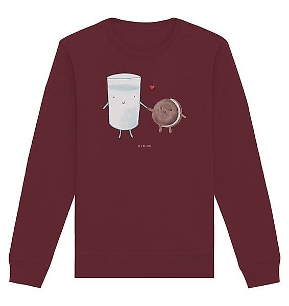 Mr. & Mrs. Panda Longpullover Milch Keks Größe L - Burgundy - Geschenk, Swe günstig online kaufen