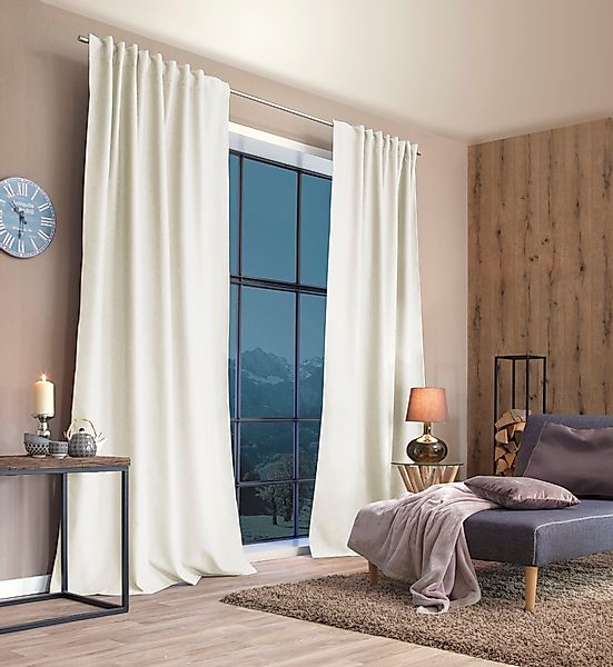 Home Basics Vorhang "ESKIMO" Multifunktionsband 1 Stk. tlg. Thermostoff Uni günstig online kaufen
