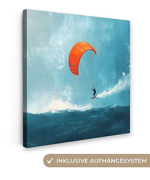 OneMillionCanvasses® Leinwandbild Kitesurfer - Orange - günstig online kaufen