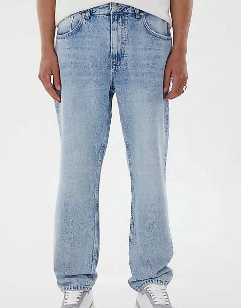 Pull&Bear – Locker geschnittene Jeans in Blau günstig online kaufen