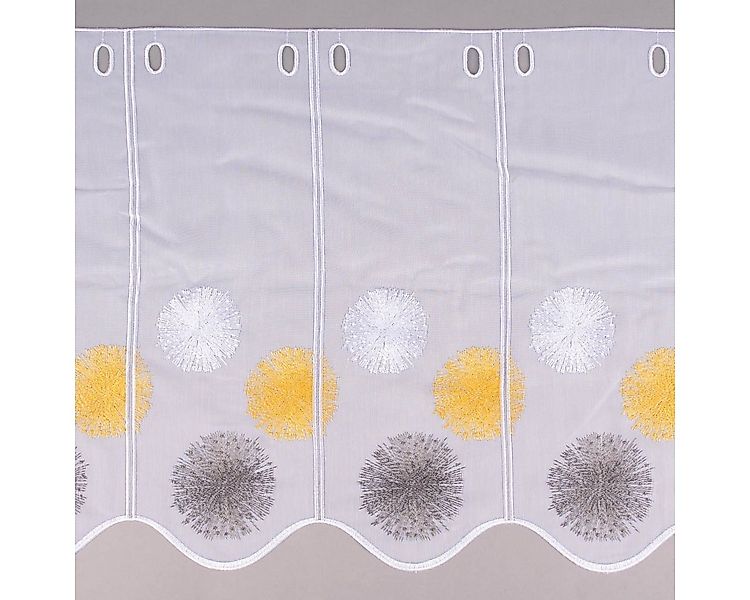 SCHÖNER LEBEN. Meterware Stickerei-Panneaux Bistrogardine Batistoptik nähfr günstig online kaufen