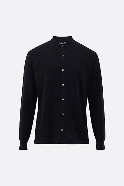 Strickhemd mit Struktur aus Air Cotton günstig online kaufen