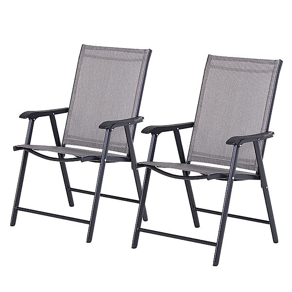 Outsunny Gartenstuhl mit Armlehne 2er Set günstig online kaufen
