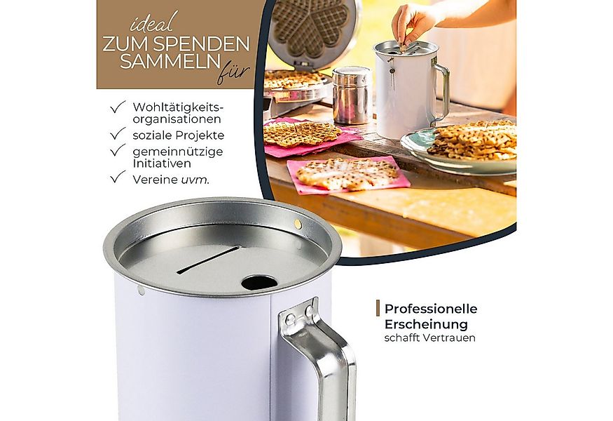 HMF Spardose Spendendose 10,0 cm Ø, 14,5 cm, (5-tlg), mit Griff, inkl. Zube günstig online kaufen