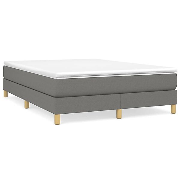 vidaXL Boxspringbett Dunkelgrau 140x190 cm Stoff1368446 günstig online kaufen