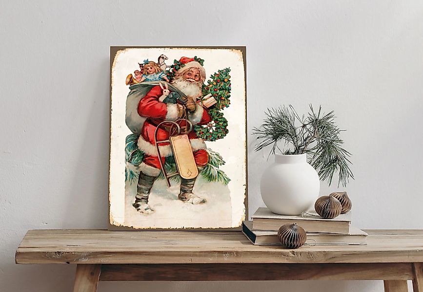 queence Alu-Dibond-Druck "Weihnachtsmann", Weihnachtsmann-Weihnachten, (1 S günstig online kaufen