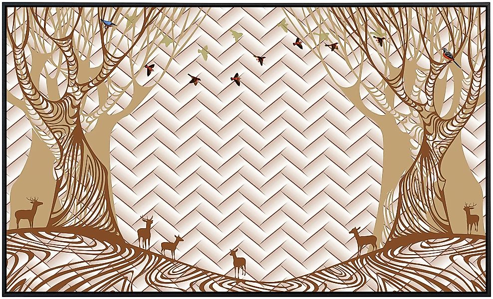 Papermoon Infrarotheizung »Muster mit Wald«, sehr angenehme Strahlungswärme günstig online kaufen