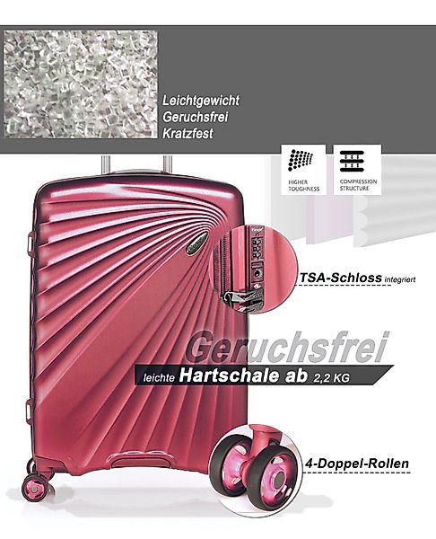 Verage Hartschalen-Trolley Kinetic Reisekoffer, 4 Rollen, günstig online kaufen