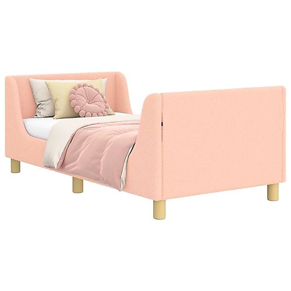 vidaXL Kinderbettgestell mit Kopfteil Rosa 80 x 160 cm Schafstoff 42010855 günstig online kaufen