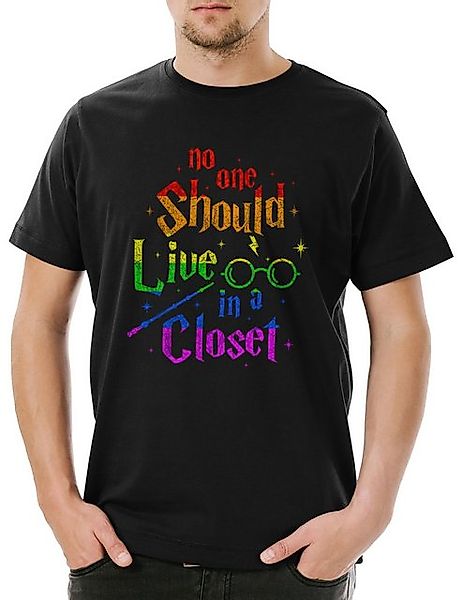 Urban Backwoods Print-Shirt No One Should Live In A Closet Herren T-Shirt G günstig online kaufen