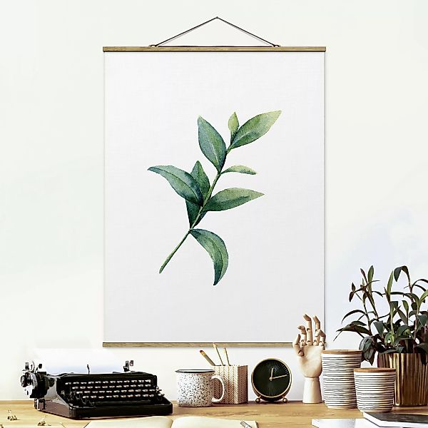 Stoffbild mit Posterleisten Aquarell Eucalyptus II günstig online kaufen