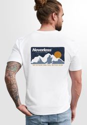 Neverless Print-Shirt Herren T-Shirt Backprint Berge günstig online kaufen