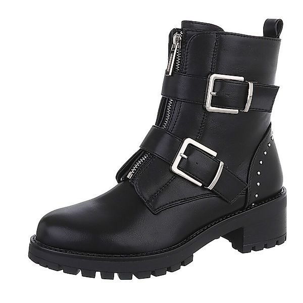 Ital-Design Damen Bikerschuhe Biker Westernstiefelette (87124808) günstig online kaufen