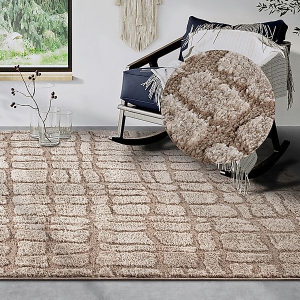 ELLE DECORATION Designteppich »Artistique«, rechteckig, 18 mm Höhe, Hochflo günstig online kaufen
