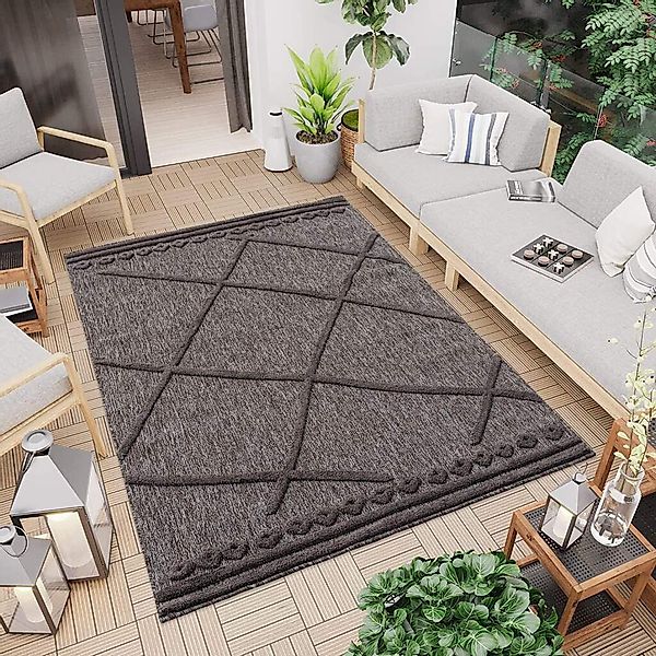 Carpet City Teppich "In-& Outdoorteppich Santorini 58578, 3D-Effekt, Raute- günstig online kaufen