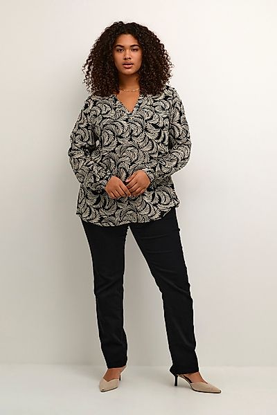 KAFFE Curve Langarmbluse Langarm-Bluse KCmirta Große günstig online kaufen