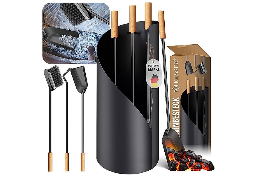 KESSER Kaminholzkorb, Kaminbesteck Set 4-teiliges Kaminzubehör Modern Desig günstig online kaufen