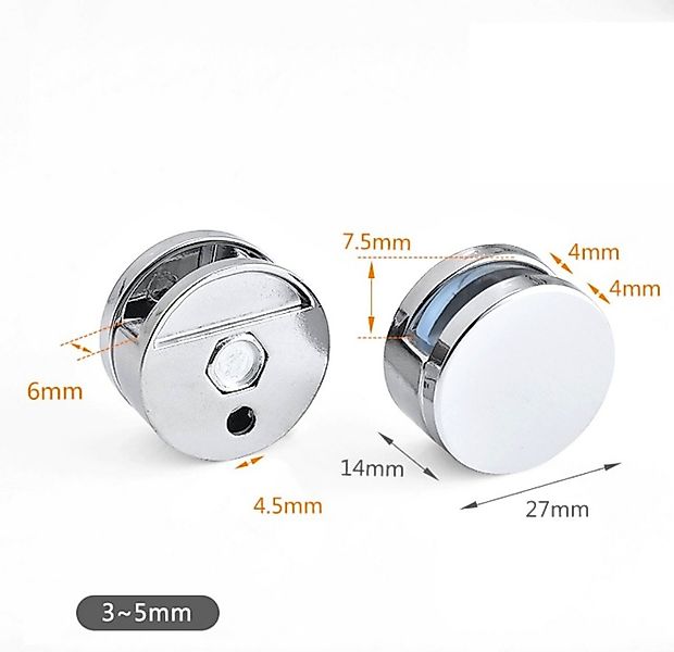 BAYLI Regal Spiegelaufhängung Clips, 8 x Spiegelklammern, Spiegelhalterung günstig online kaufen