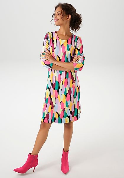 Aniston CASUAL Jerseykleid, mit farbenfrohen, grafischen Druck günstig online kaufen
