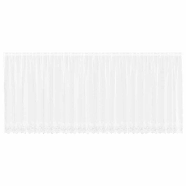 vidaXL Spitzenvorhang mit Vorhängen Weiß 600x180cm Polyester 4107818 günstig online kaufen