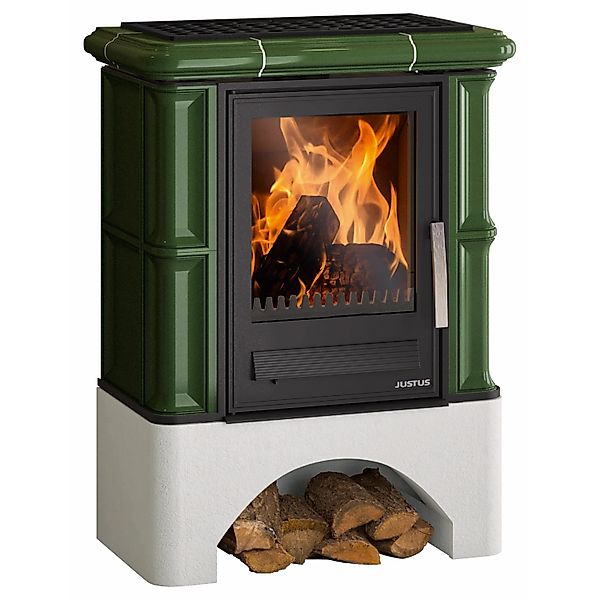 Justus Bavaria Kaminofen Keramik Grün 7 kW günstig online kaufen