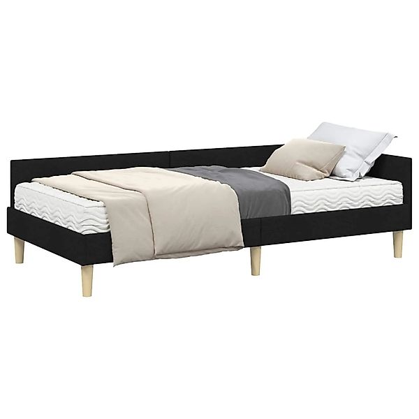 vidaXL Eckbettgestell mit Matratze 2-Tlg Grün Stoff 3393679 günstig online kaufen