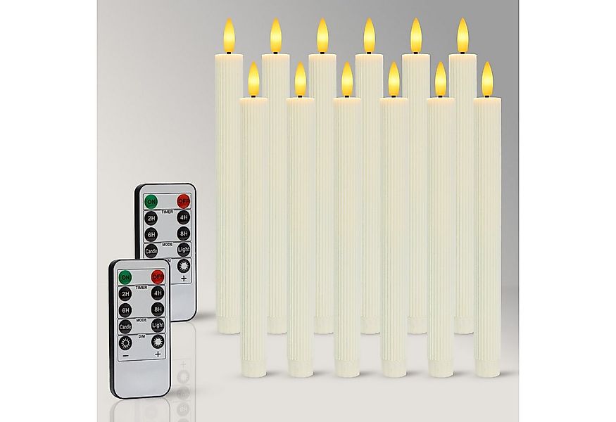 kisidus LED-Kerze LED Stabkerzen mit Timerfunktion 2.11x25.10cm (LED Kerzen günstig online kaufen