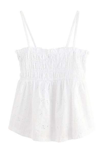 Next Trägertop Trägerhemd mit Lochstickerei (1-tlg) günstig online kaufen