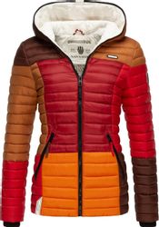 Navahoo Steppjacke "Multikulti" mit Kapuze stylische Colorblocking Übergang günstig online kaufen