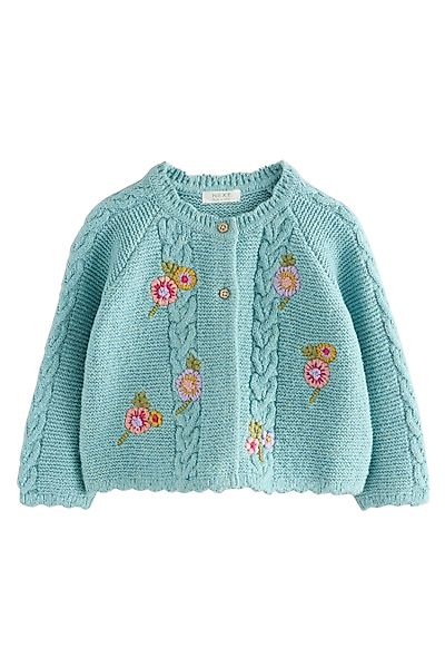 Next Strickjacke Verzierte Strickjacke mit Blumen-Print günstig online kaufen