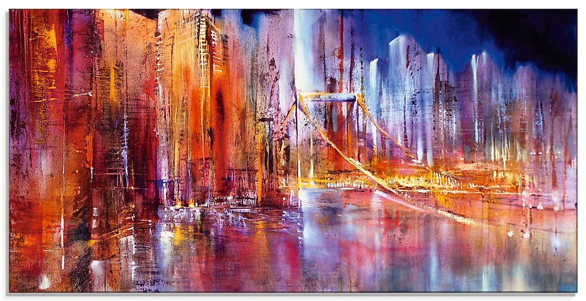 Artland Glasbild "Stadtansicht II" Brücken 1 Stk. tlg. in verschiedenen Grö günstig online kaufen