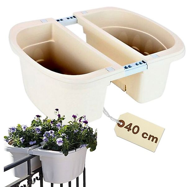 GarPet Blumenkasten Blumenkasten Balkon Beidseitiger Balkonkasten mit Wasse günstig online kaufen