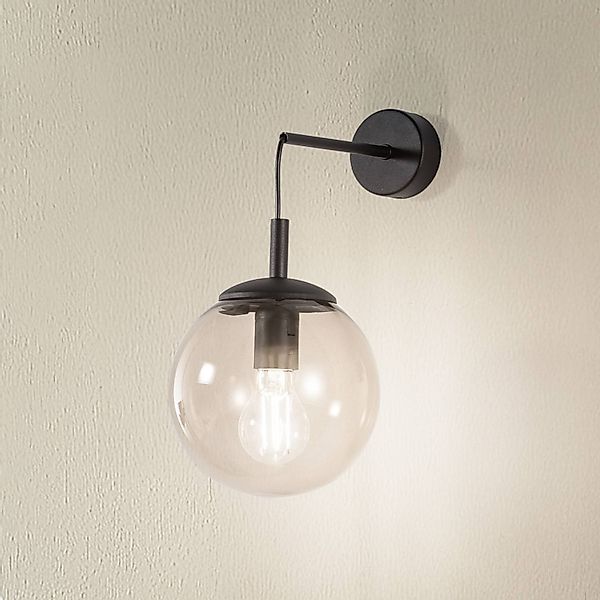 Wandleuchte Esme, bernsteinfarben, Höhe 45 cm, Glas, E27 günstig online kaufen
