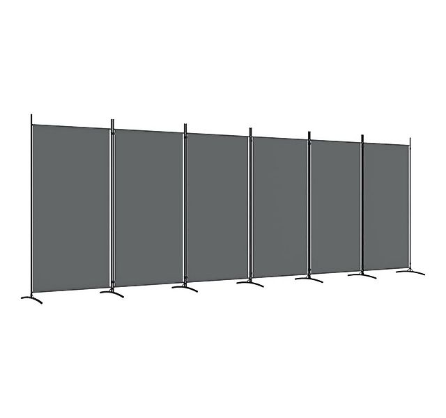 vidaXL Paravent 520 x 180 cm 6-tlg Paravent Anthrazit 520x180 cm Stoff Span günstig online kaufen