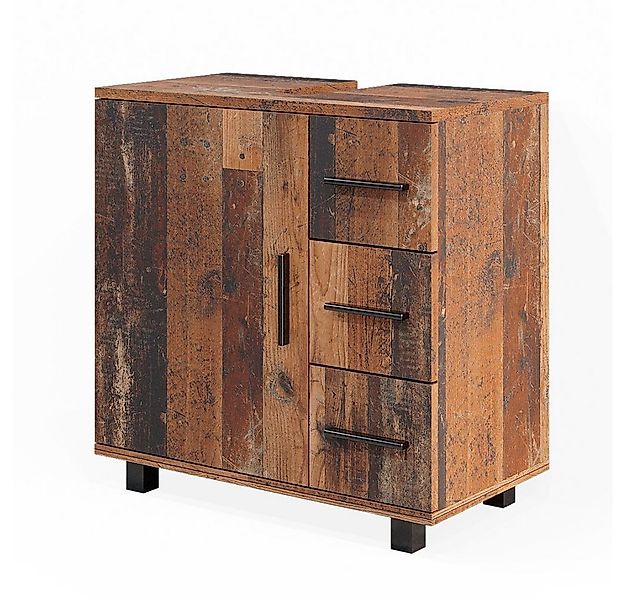 Vicco Waschbeckenunterschrank Ilias, Eiche rustikal, 60 x 61 cm mit Tür und günstig online kaufen