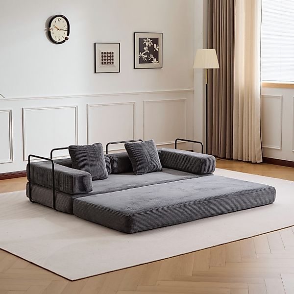 Leawin Sofa Faltbares Cord Schlafsofa, 4-in-1 günstig online kaufen