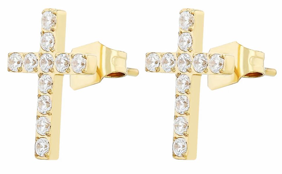 Adelia´s Paar Ohrhänger "Damen Ohrringe – Ohrstecker aus Edelstahl mit Stra günstig online kaufen